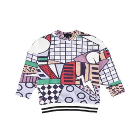 BAMBOO MULTI COLORED ABSTRACT PRINT TOP [FINAL SALE]