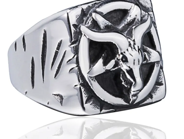 Baphomet Goat Head Ring
