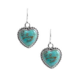Barse Turquoise Hearts Earring