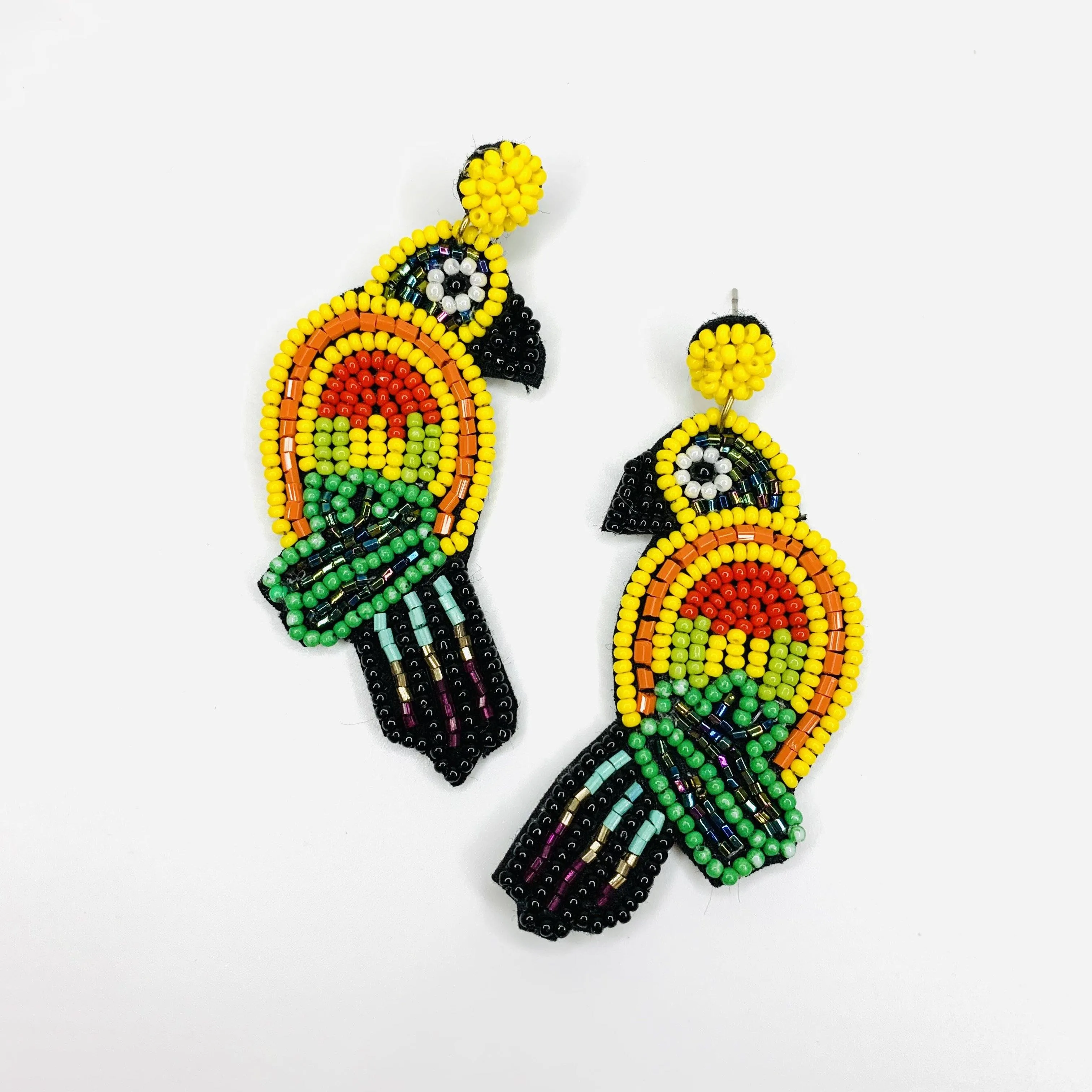 Beaded Earring, Parrot