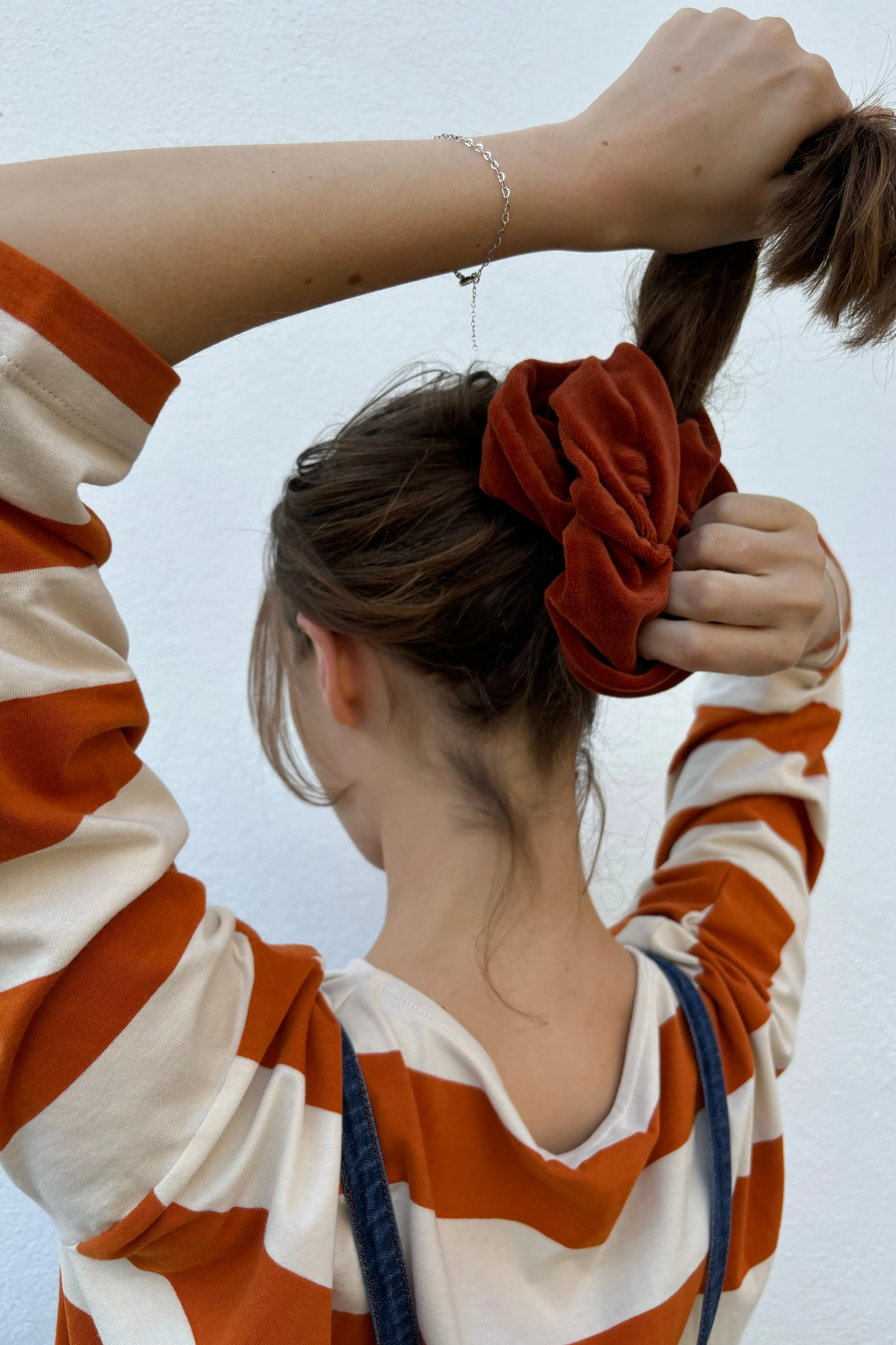 Beaumont Organic Sandy Paprika Velour Scrunchie