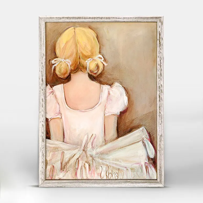 Beautiful Ballerina- Blonde Mini Framed Canvas