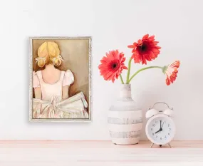 Beautiful Ballerina- Blonde Mini Framed Canvas