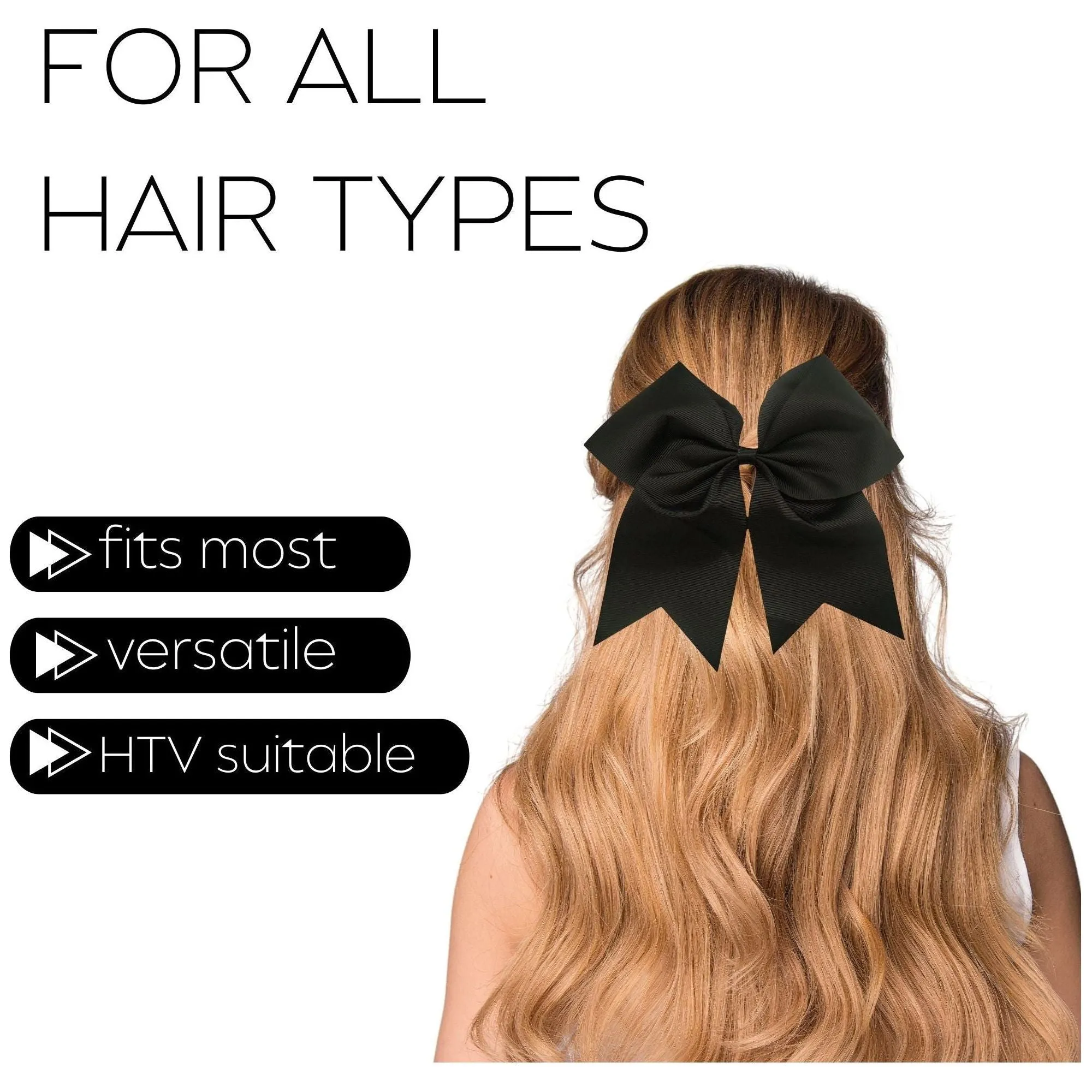 Black Clip Hair Bow