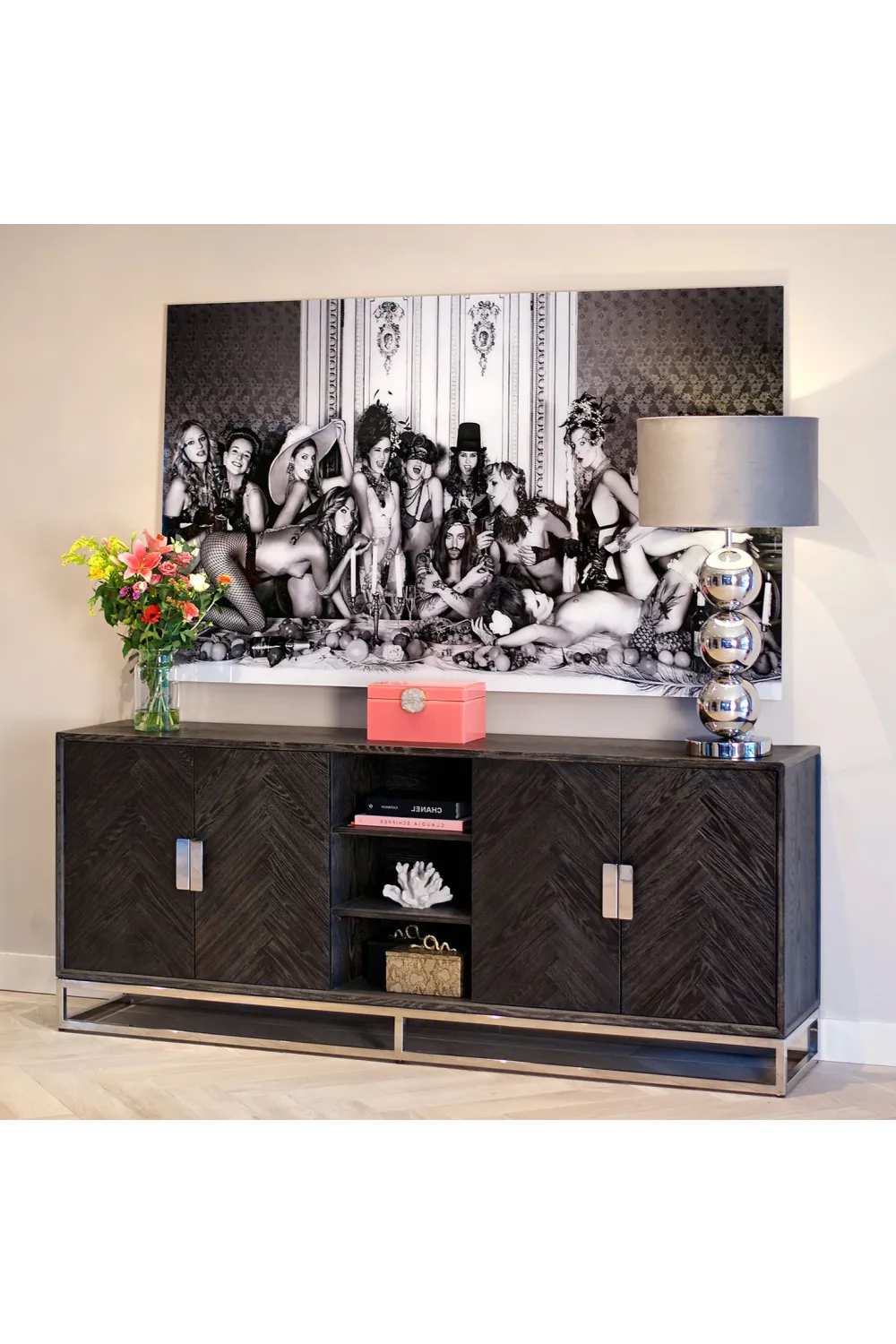 Black Oak Chevron Sideboard | OROA Blackbone