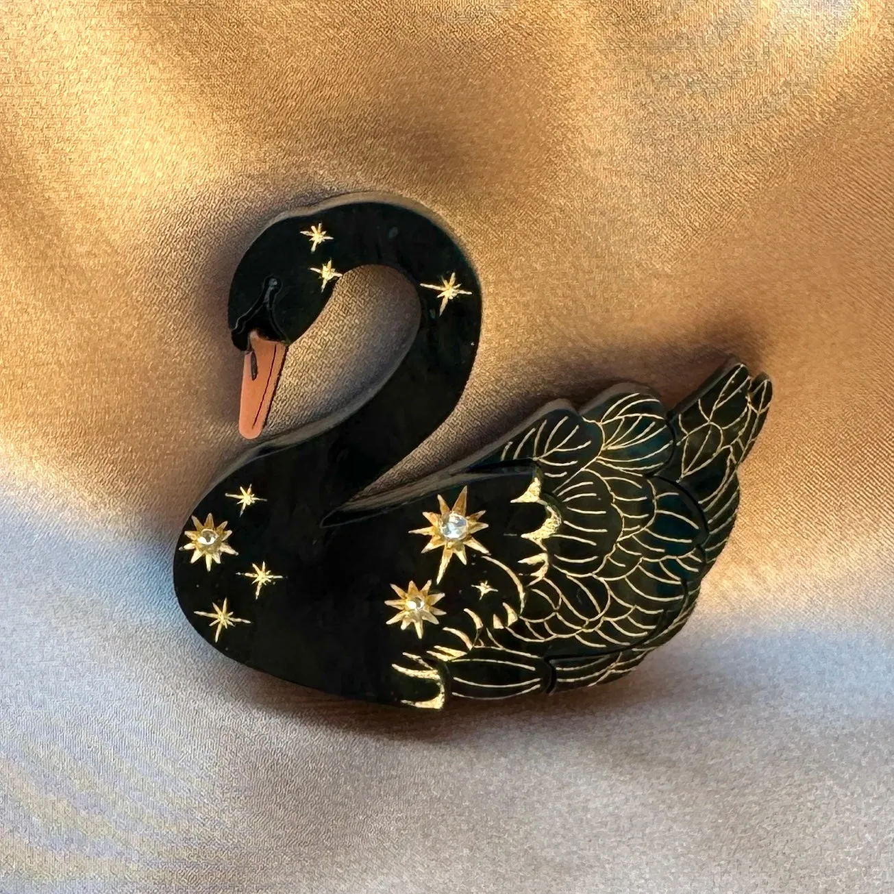 Black swan - Brooch - Set of 2