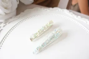 Blue Flakes Hair Clip