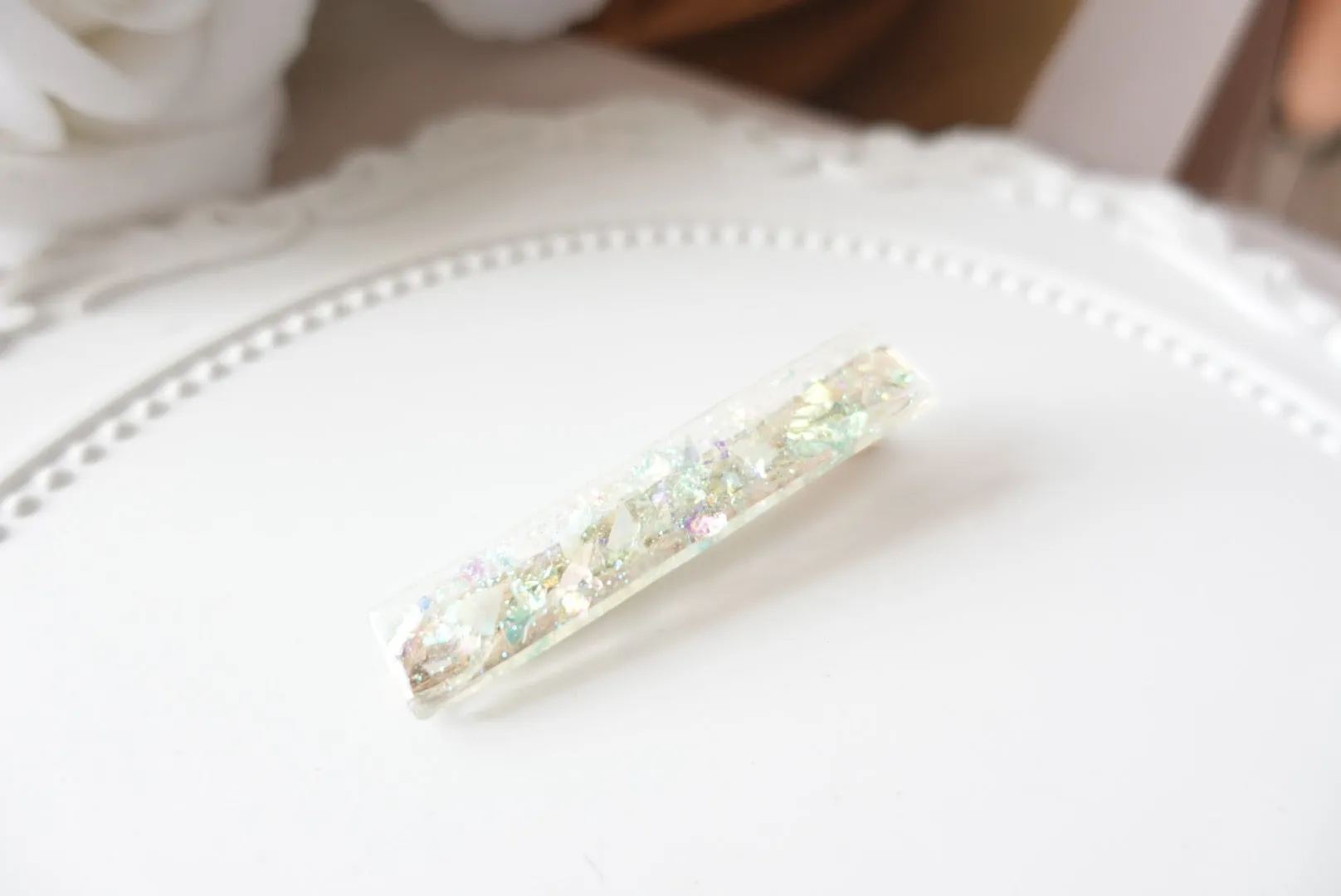 Blue Flakes Hair Clip
