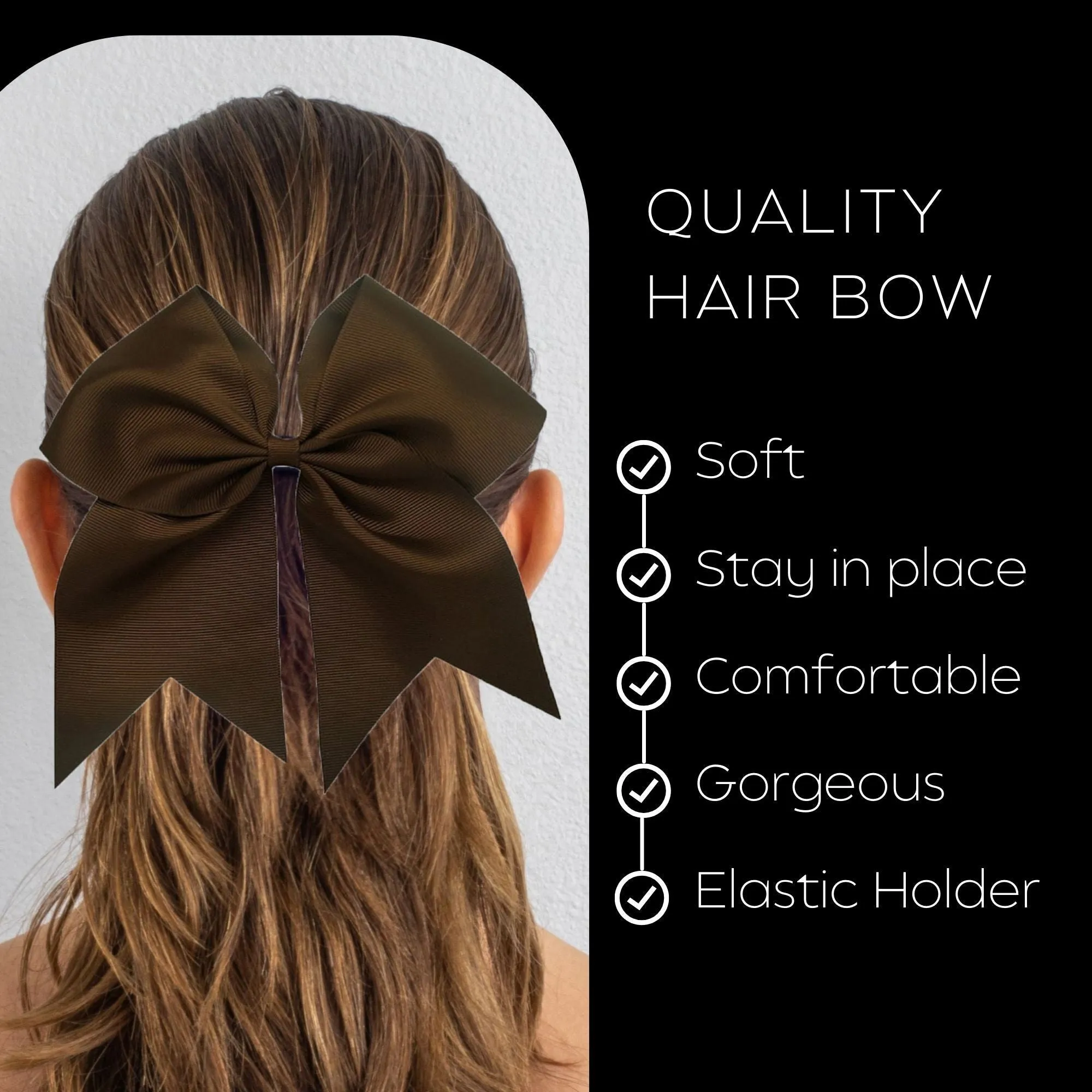Brown Clip Hair Bow