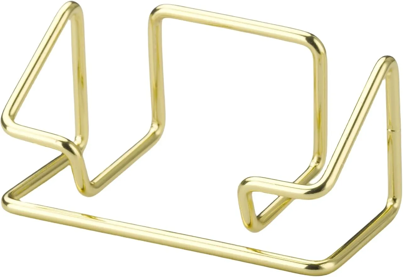 Business Card Holder for Desk, Cute Metal Card Organizers and Office Desk Accessories for Men and Women (Golden)