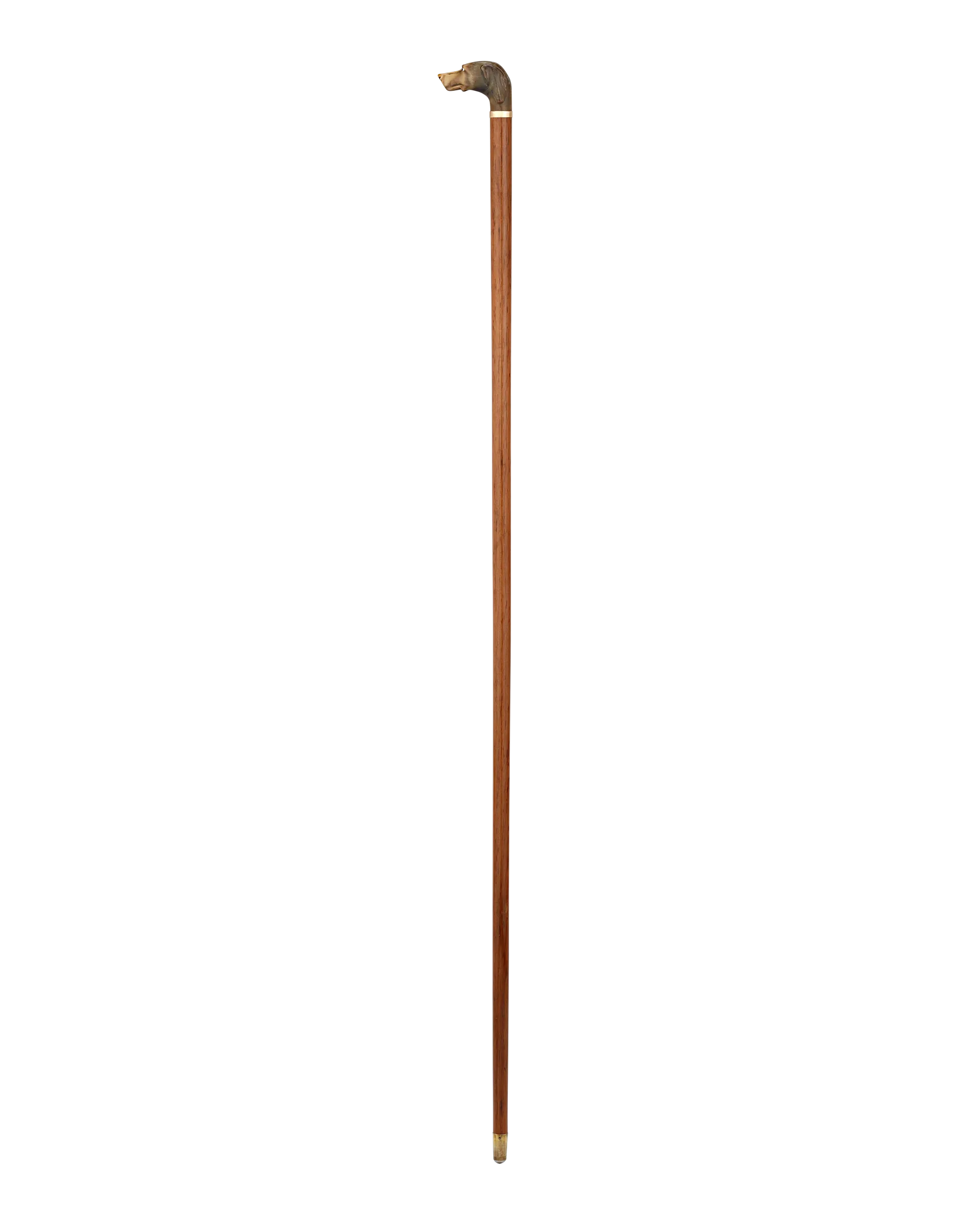 Carved Horn Dog Knob Cane