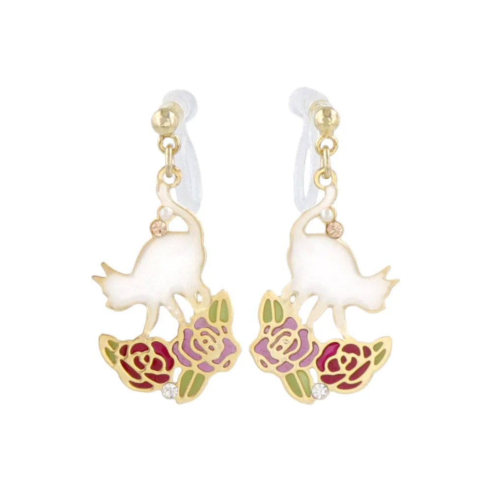 Cat and Rose Drop Invisible Clip Ons