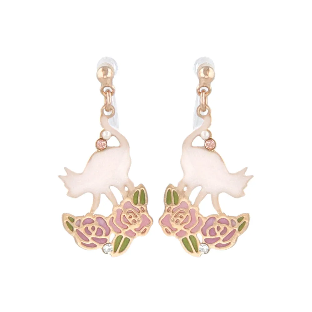 Cat and Rose Drop Invisible Clip Ons