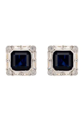 Chatsworth Clip On Earrings Sapphire Silver