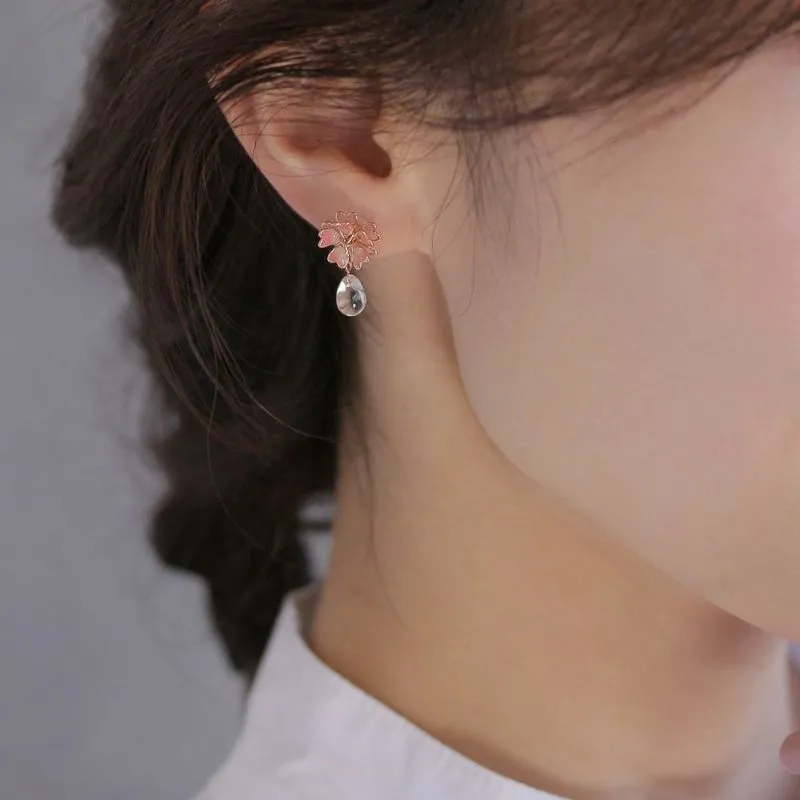 Cherry Blossom and Teardrop Invisible Clip Ons