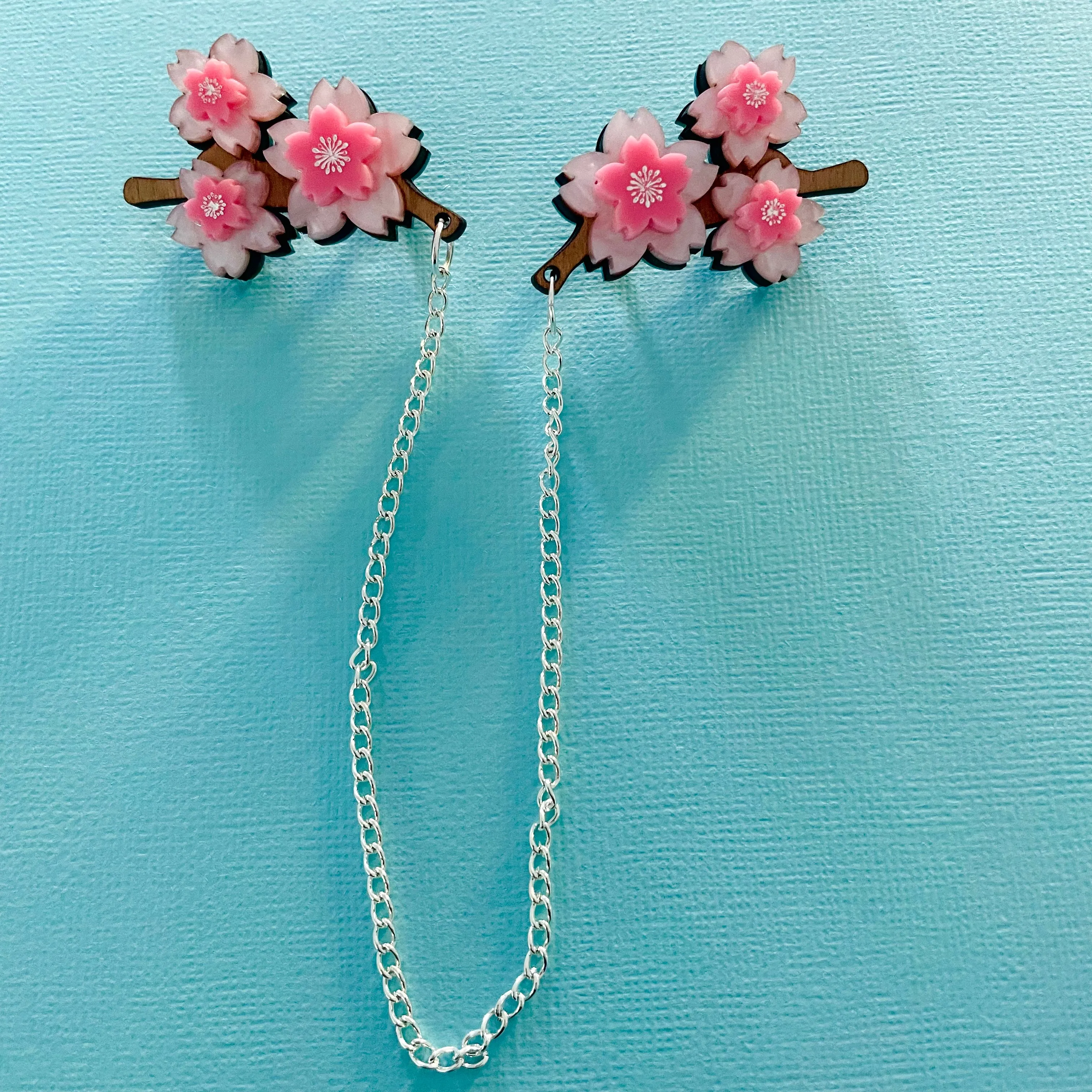 Cherry Blossom - Cardi clips - Set of 2