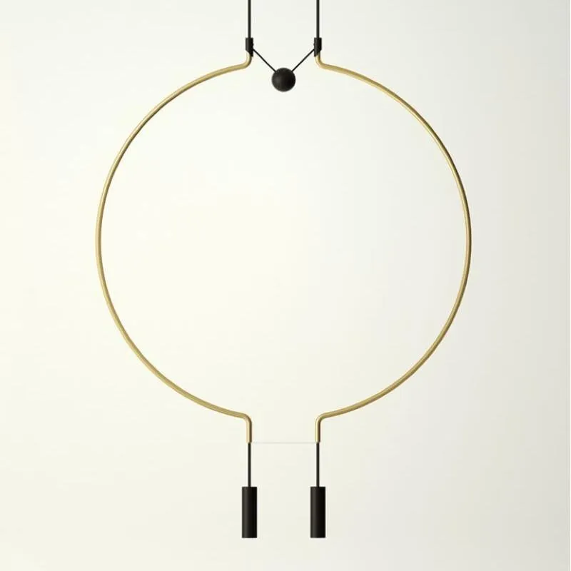 Contemporary Sculptural Double Pendant Light