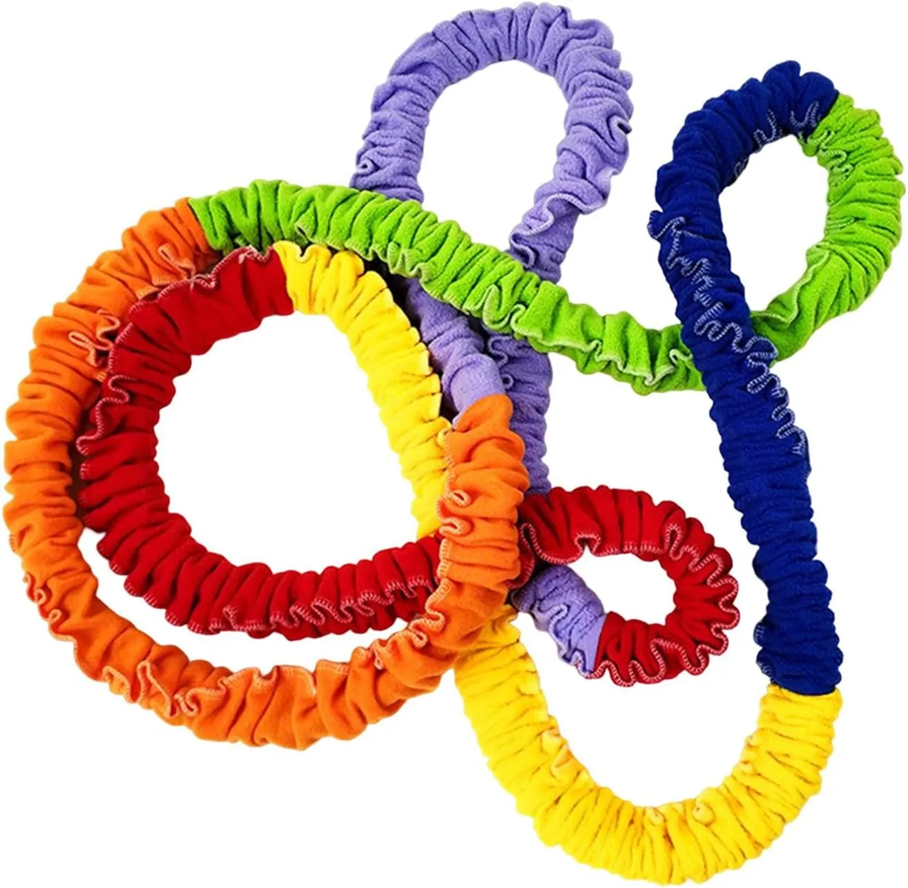 Cooperative Bungee Rope Resistance Band Teamwork Soft Play Multicolor Multiplayer Different Length for Outdoor Activities, 2.5M