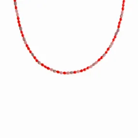 Coral Mix Glass Beaded Necklace - SISTER x KAMAYKO
