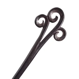 CrystalMood Handmade Carved 3 Curls Wood Hair Stick