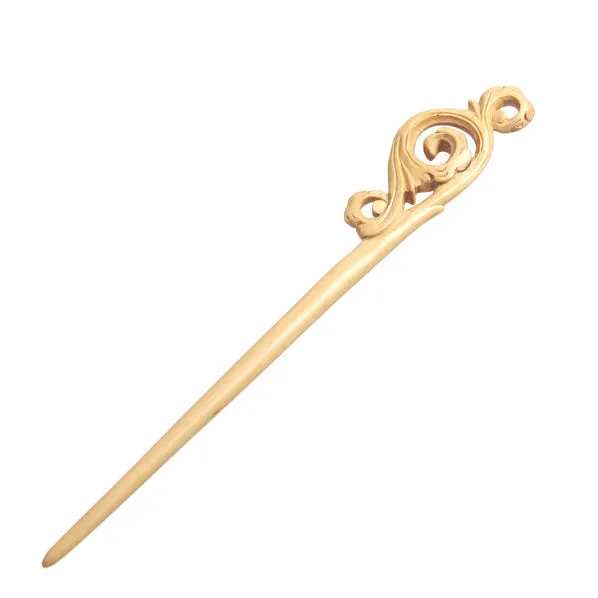 CrystalMood Handmade Carved Wood Hair Stick Auspicious