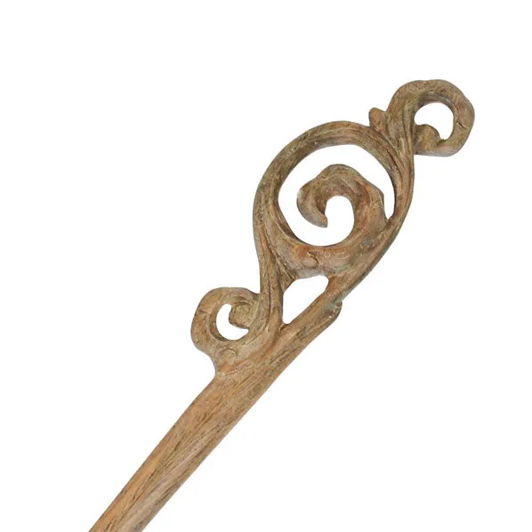 CrystalMood Handmade Carved Wood Hair Stick Auspicious