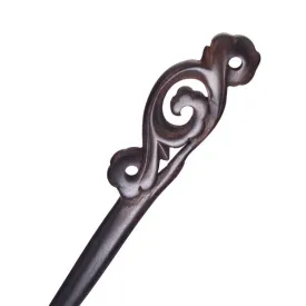 CrystalMood Handmade Carved Wood Hair Stick Auspicious