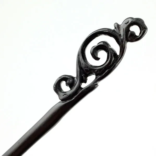 CrystalMood Handmade Carved Wood Hair Stick Auspicious