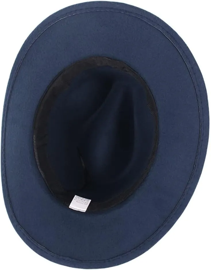CSCDD Decorative Hat Autumn and Winter Men's and Women's National Large Brim Felt Hat