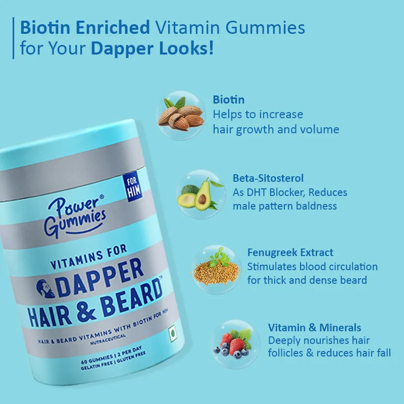 Dapper Hair & Beard Gummies