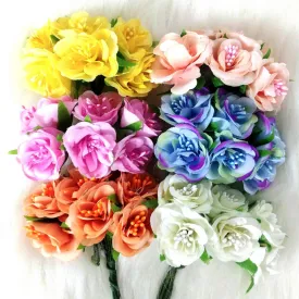 Decorative Artificial Camellia Type Fabric Flower for Jewelry making Craft Decor or Textile- Design 11