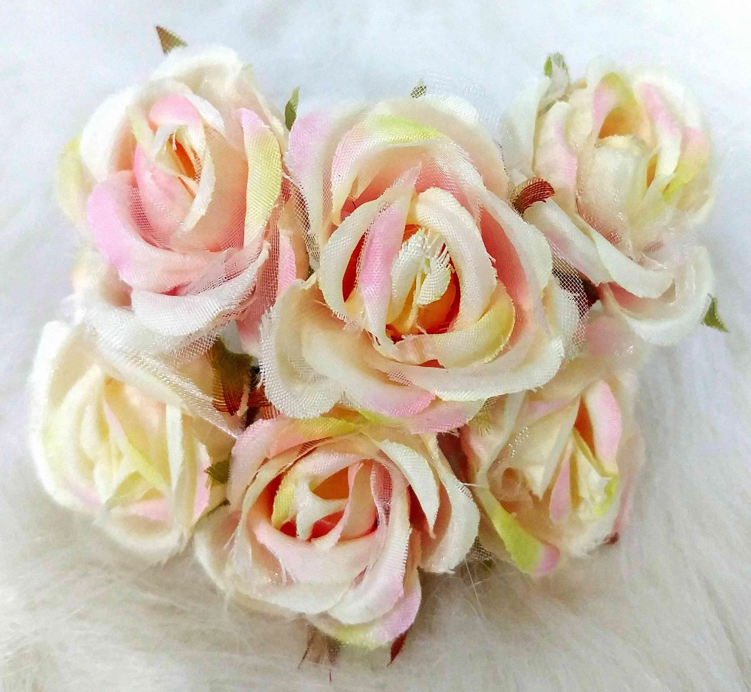 Decorative Artificial Garden Rose Fabric Flower for Party Decor Gifts, Craft or Textile - Design 9