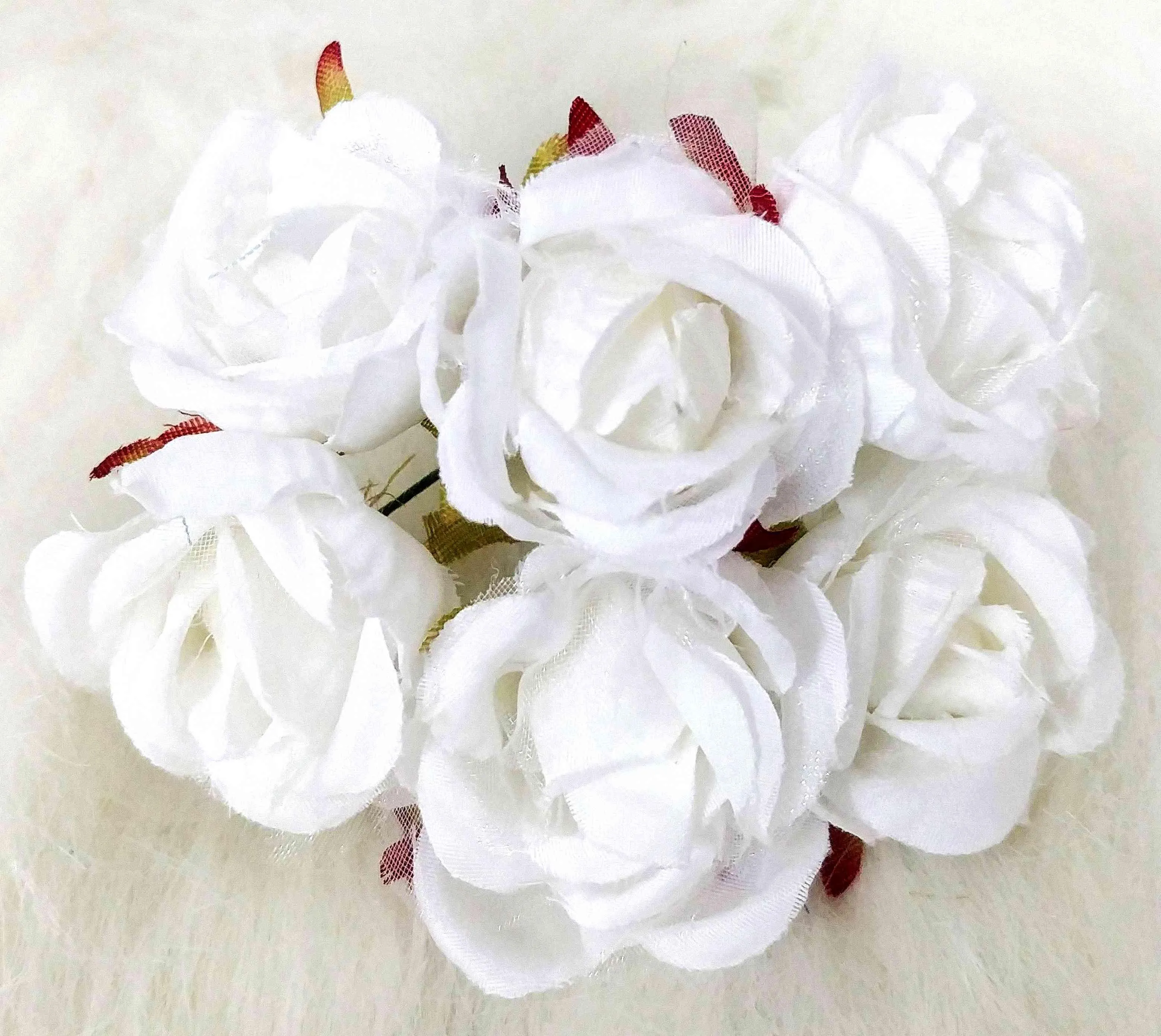 Decorative Artificial Garden Rose Fabric Flower for Party Decor Gifts, Craft or Textile - Design 9
