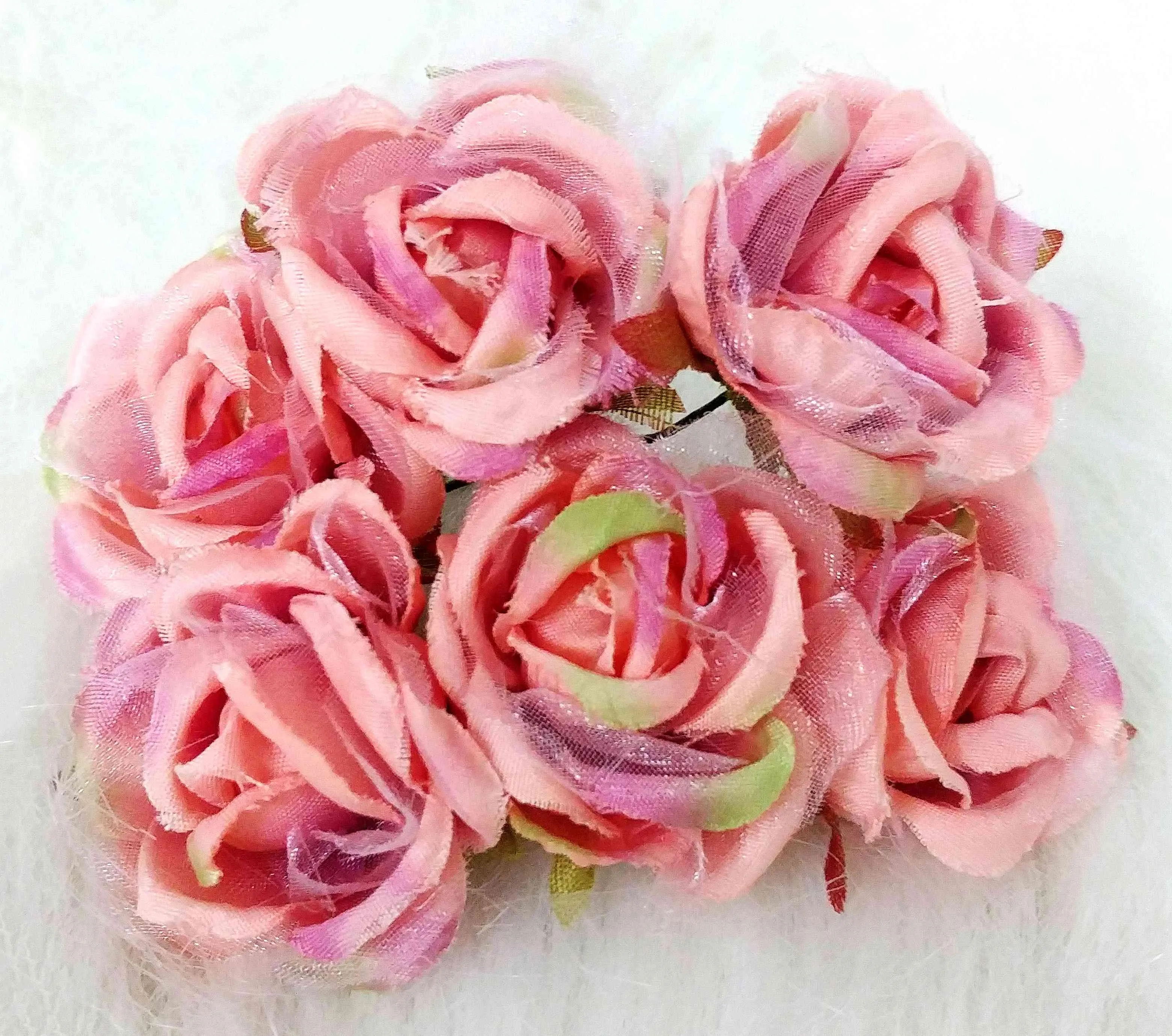Decorative Artificial Garden Rose Fabric Flower for Party Decor Gifts, Craft or Textile - Design 9