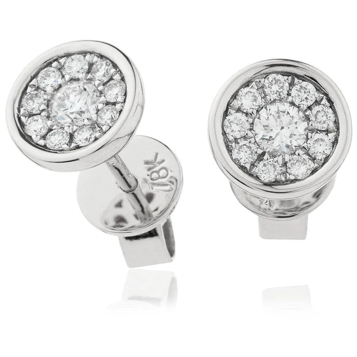 DIAMOND CLUSTER STUD EARRINGS