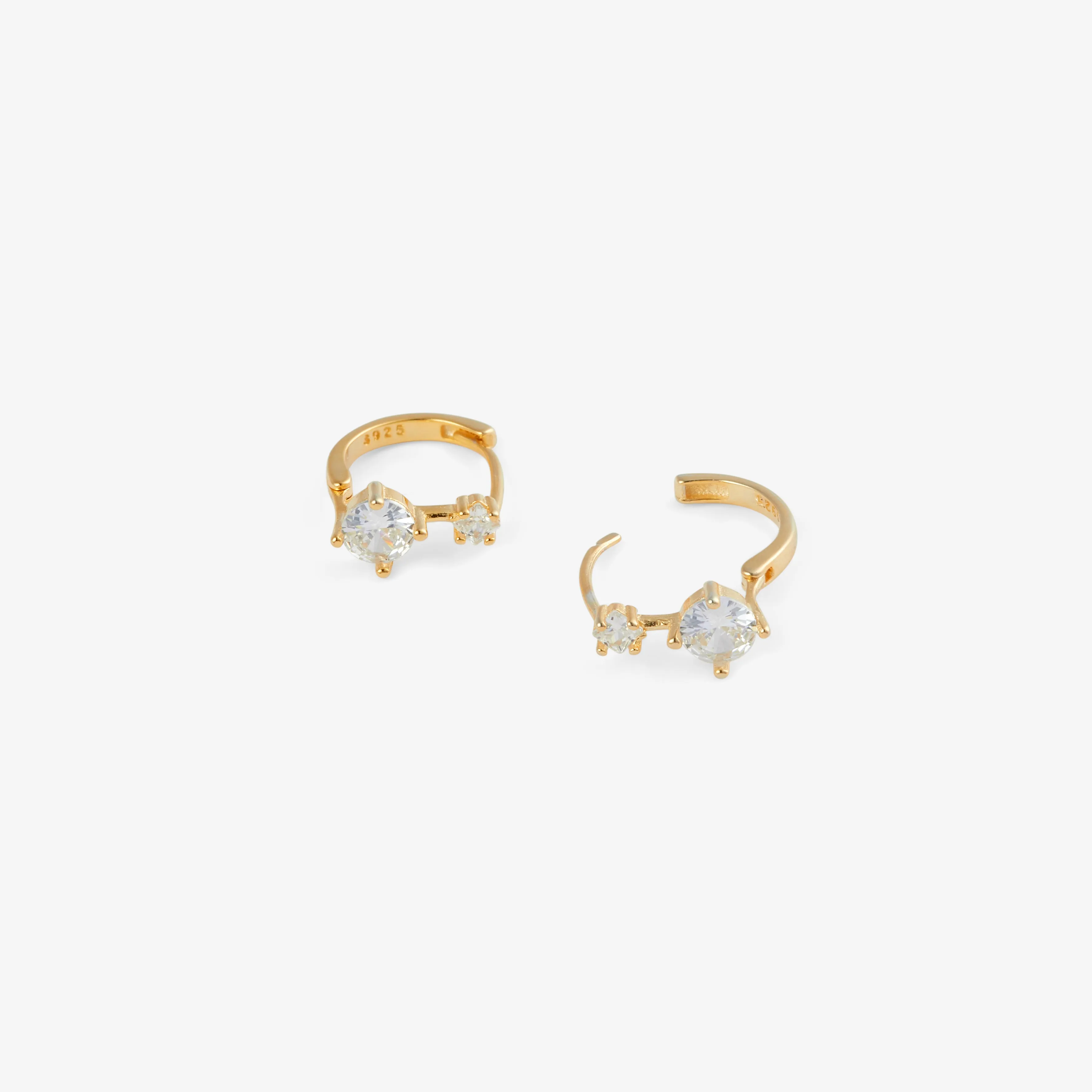 DOUBLE STUD HUGGIES Gold
