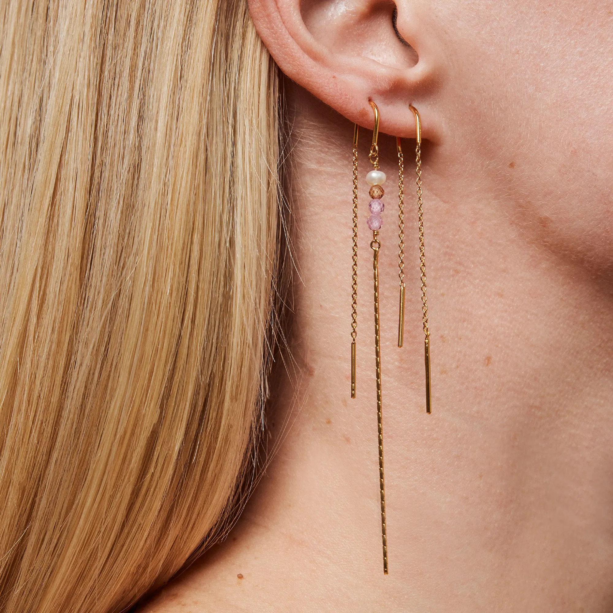Earring, Hoop Chain