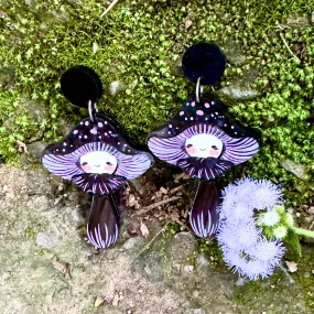Ebony Velvet - earrings