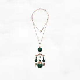 Elf Forest Long Tassel Necklace Rose Gold
