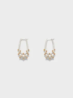 Elias Palladium and 18kt Gold-Plated Hoop Earrings