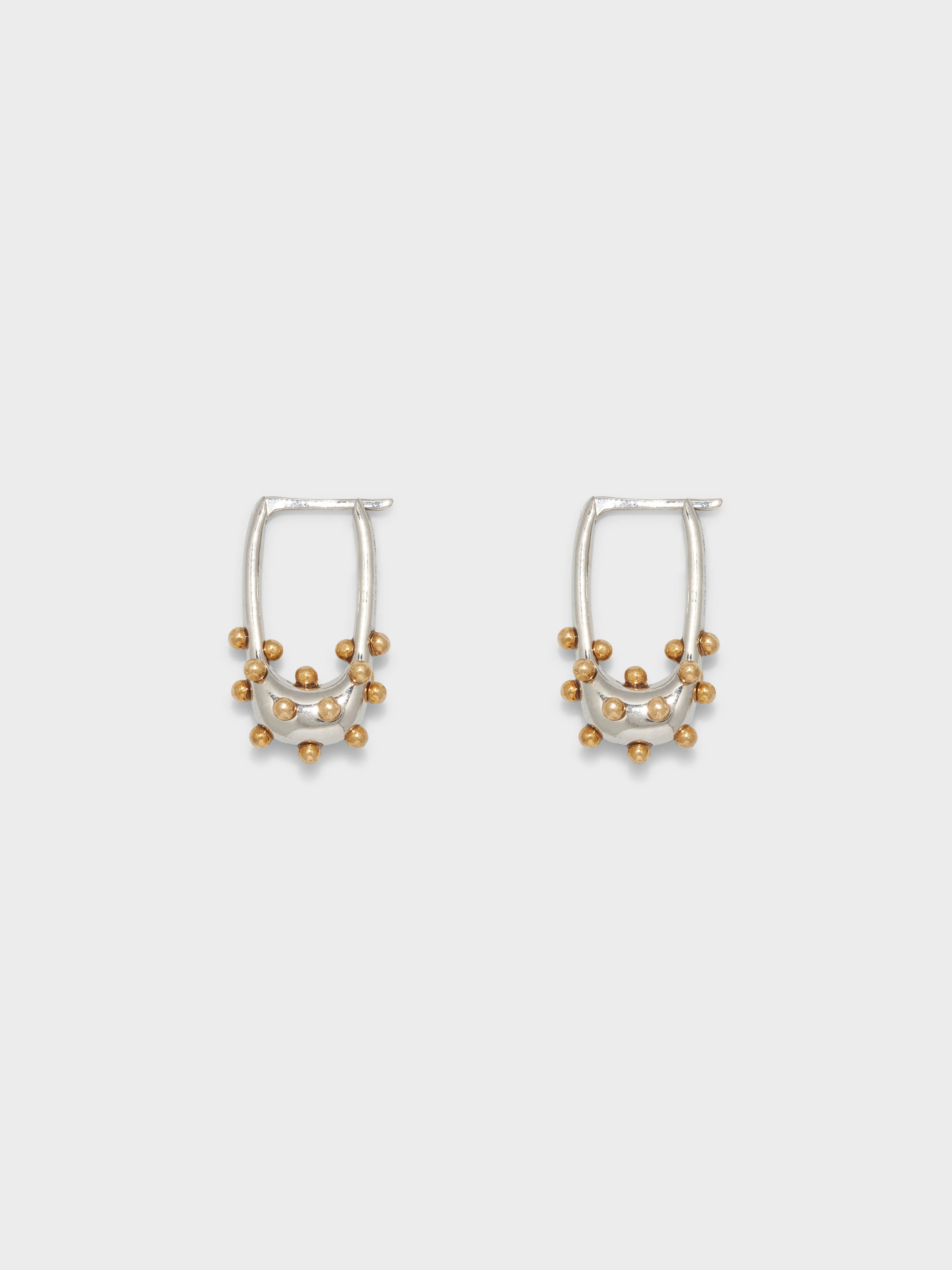 Elijah Palladium and 18kt Gold-Plated Hoop Earrings