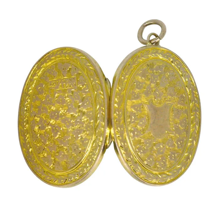 Engraved Gold Locket