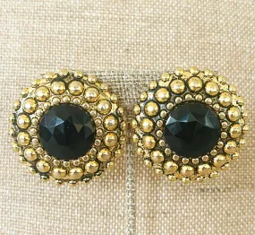 Extra large vintage 80s statement size clip on earrings