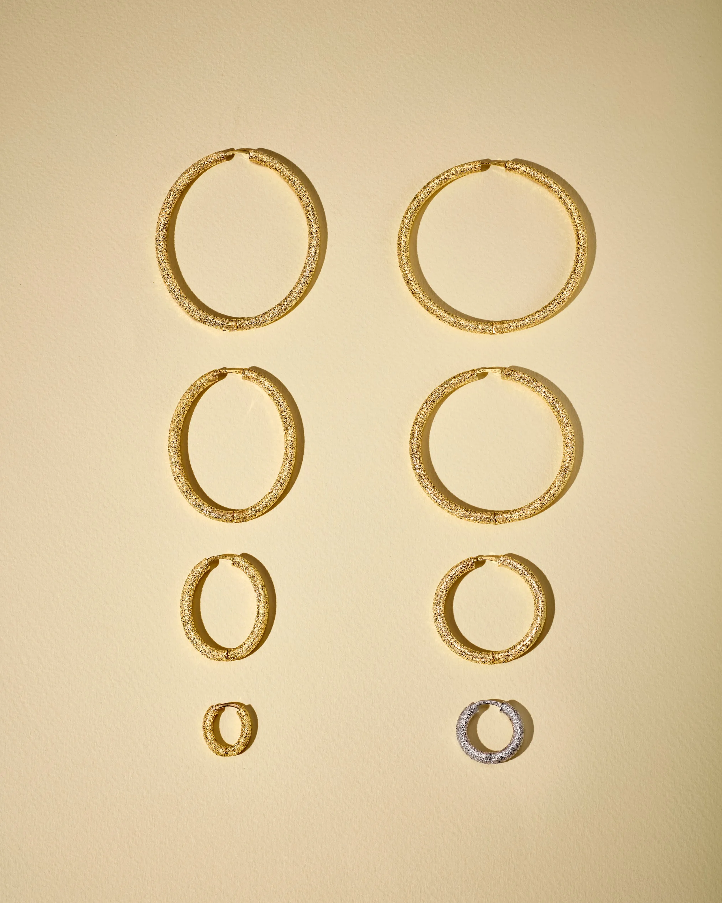 Florentine Finish Small Round Hoop Earrings