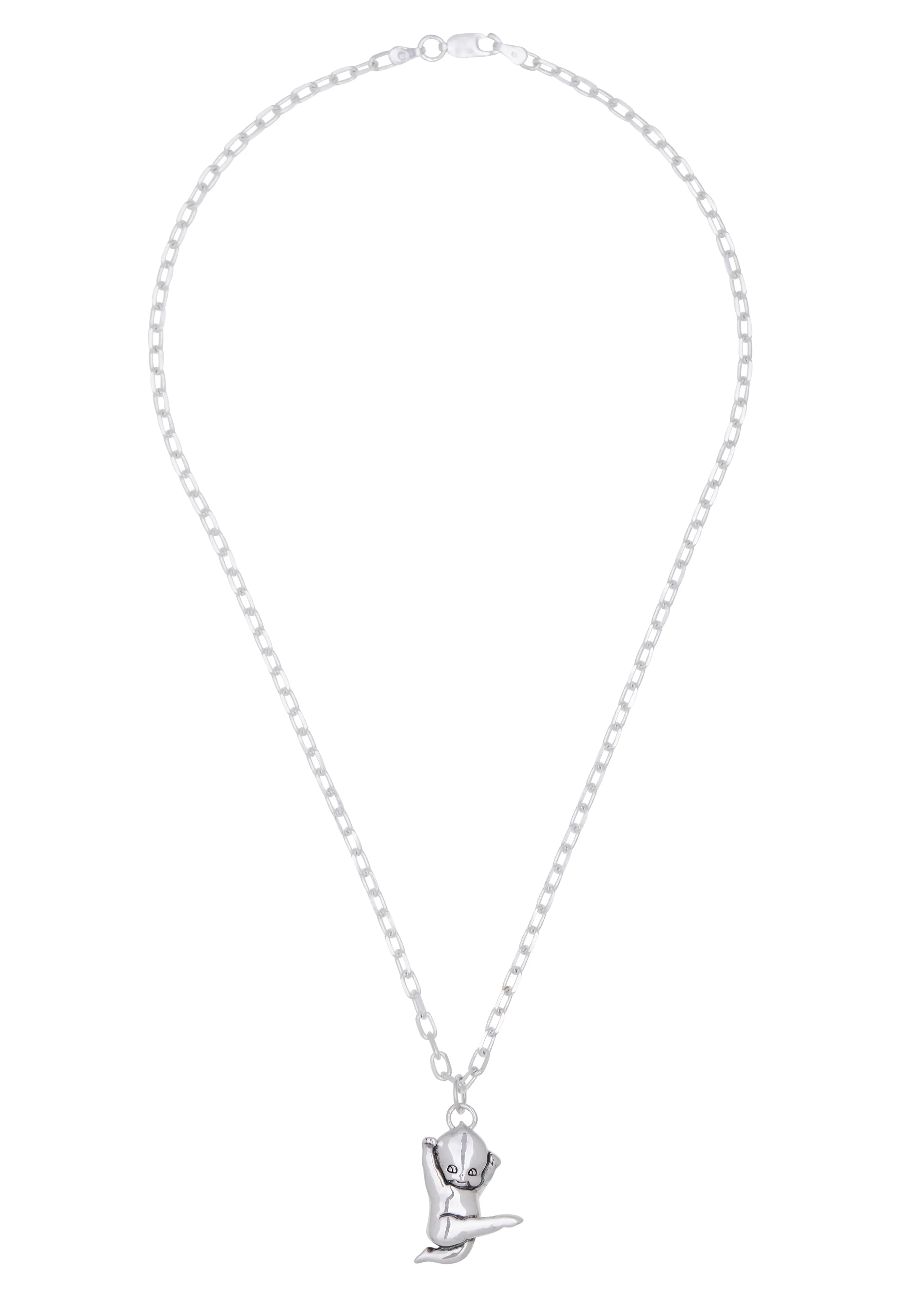 Flying Baby Necklace in Silver