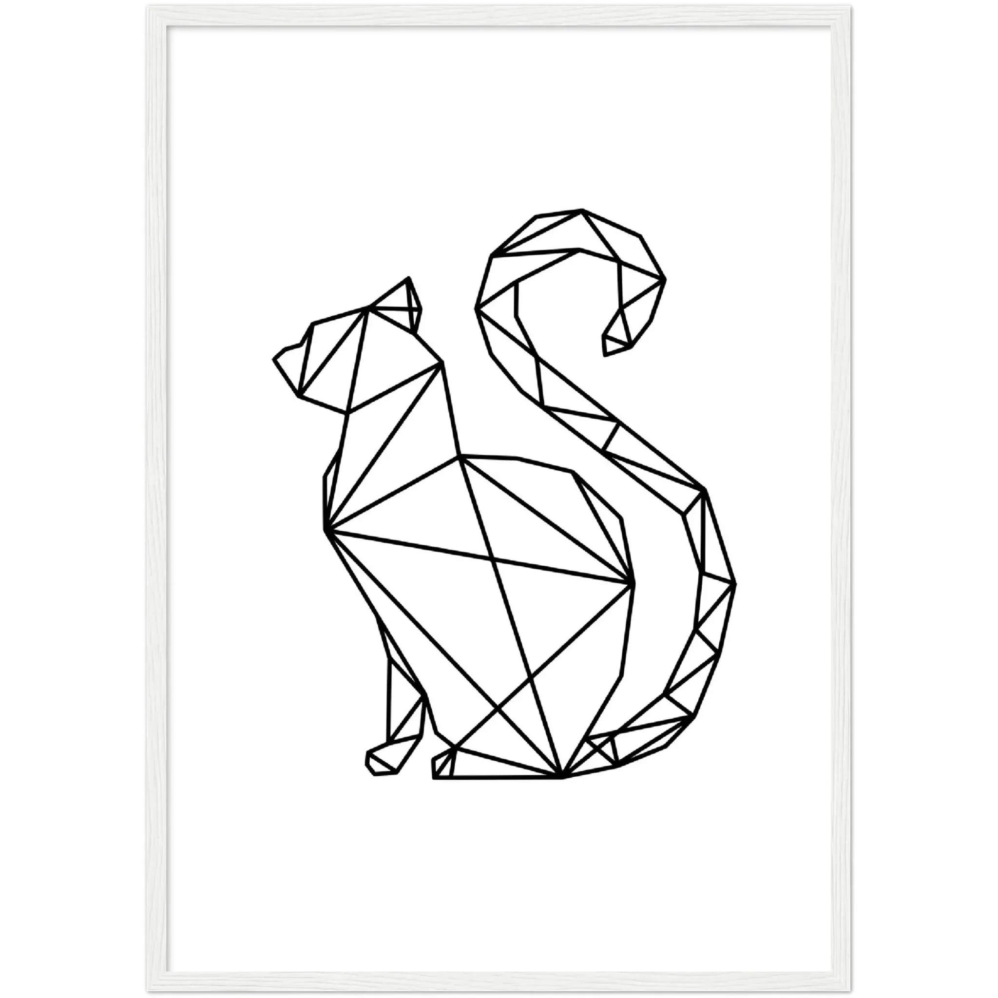 Geometric Cat Wall Art