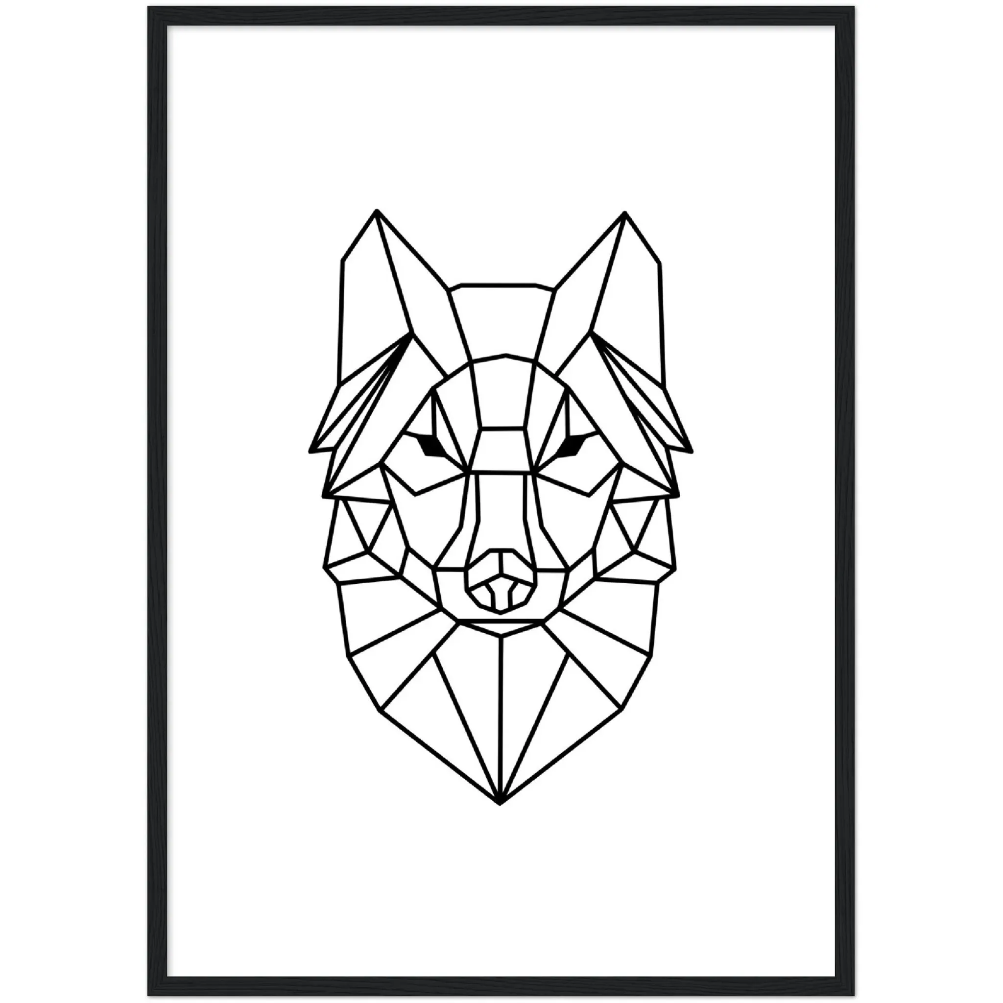 Geometric Wolf Wall Art