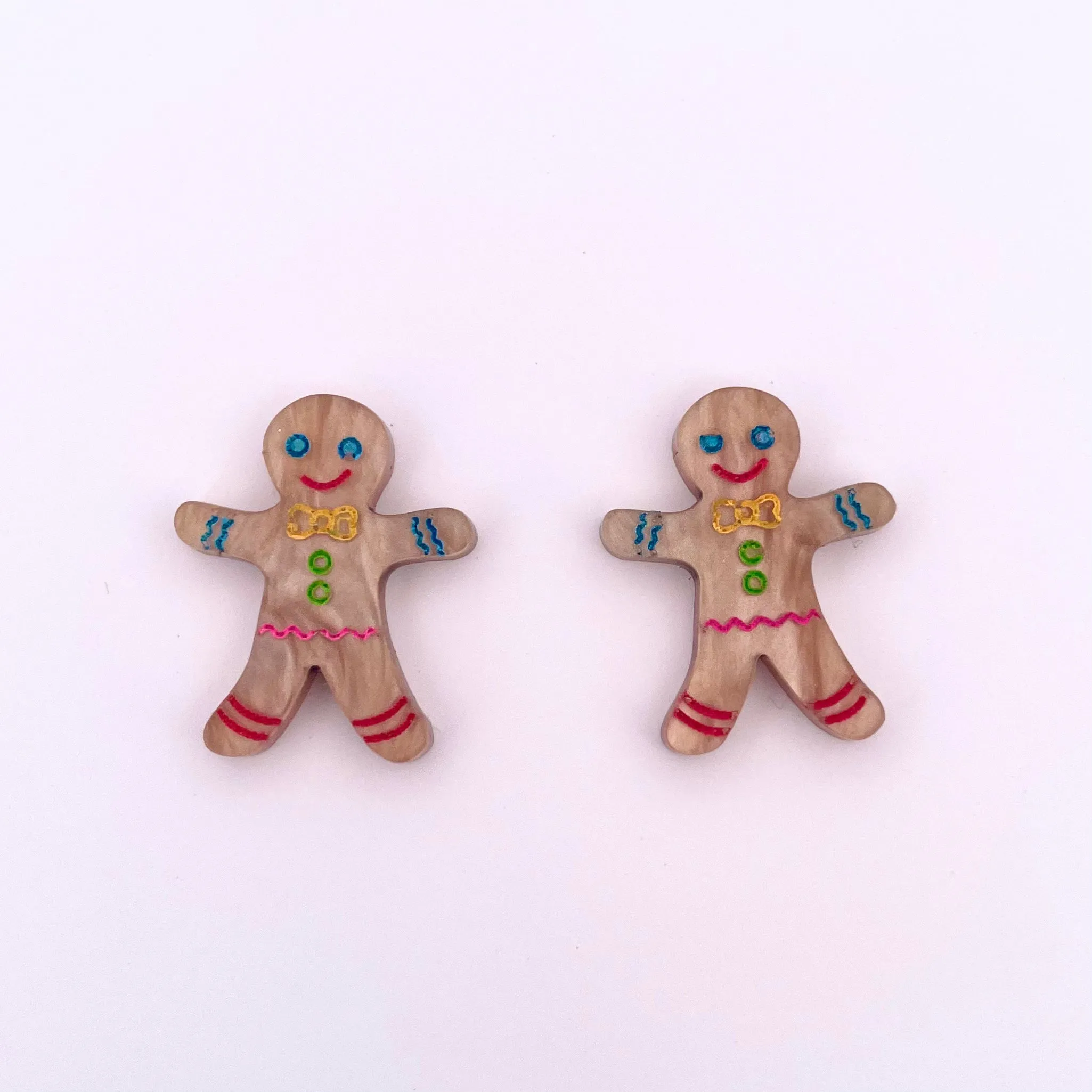 Gingerbread - earring stud - Set of 2