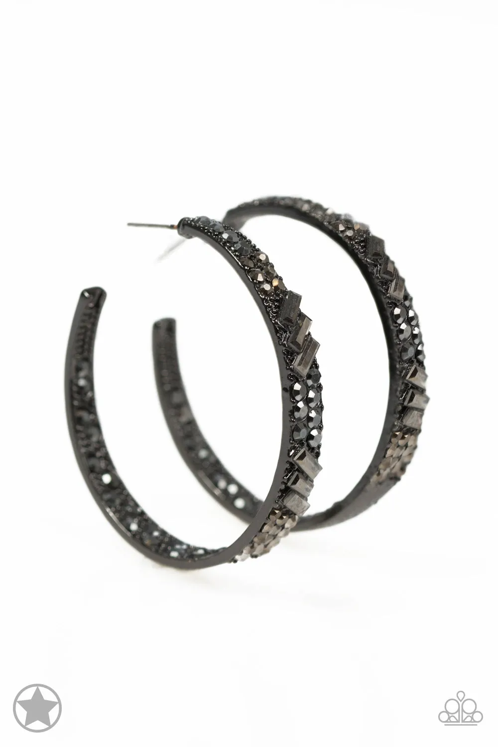 GLITZY By Association - Black Hoop