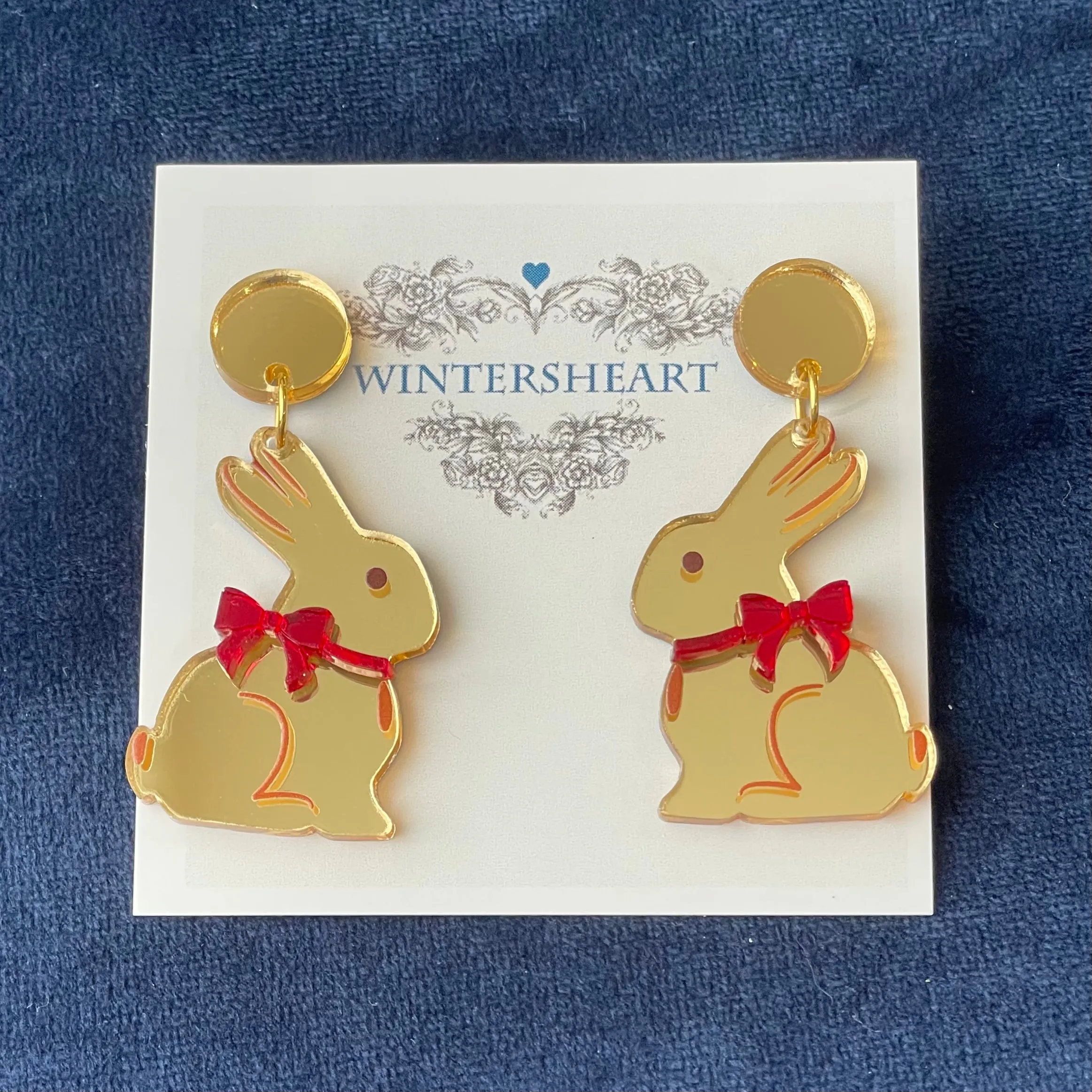 Gold bunny - Earrings